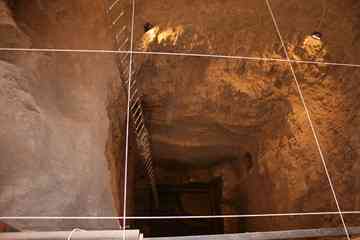 Entrance of the Teotihuacan Tunnel found under Temple of Quetzalcoatl.