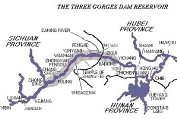The Three Gorges Dam Reservoir_Map