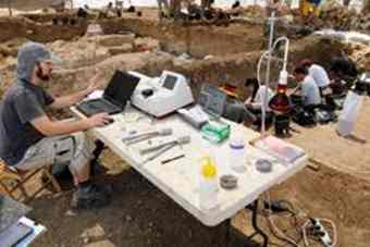 A portable spectrometer allows researchers to get a fuller picture of their samples during a dig.
