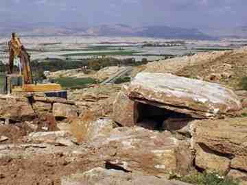 Damiya dolmen fields were previously threatened by mining activities in the area, which lies in the Jordan Valley (Photo courtesy of the World Monument Fund)