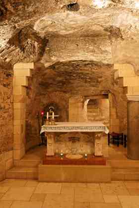 The Grotto of the Annunciation, where tradition says the angel Gabriel spoke to Mary  