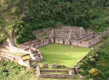 The central plaza of the Incan city Choquequirao, Peru. 