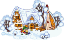 Hus i snö