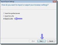 Exporting Internet Explorer Favourites