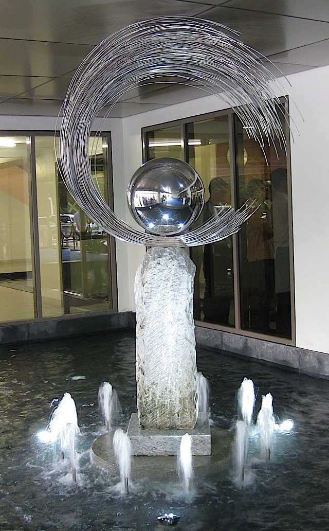 Impy Pilapil's 'Wind and Soul' sculpture at the Rizal Library of the Ateneo de Manila University