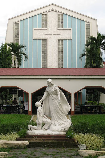 sculpture at the Ateneo de Manila High School's Promenade of Our Lady