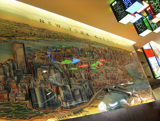 paper tole map of New York City at Napoli Pizzeria Ristorante
