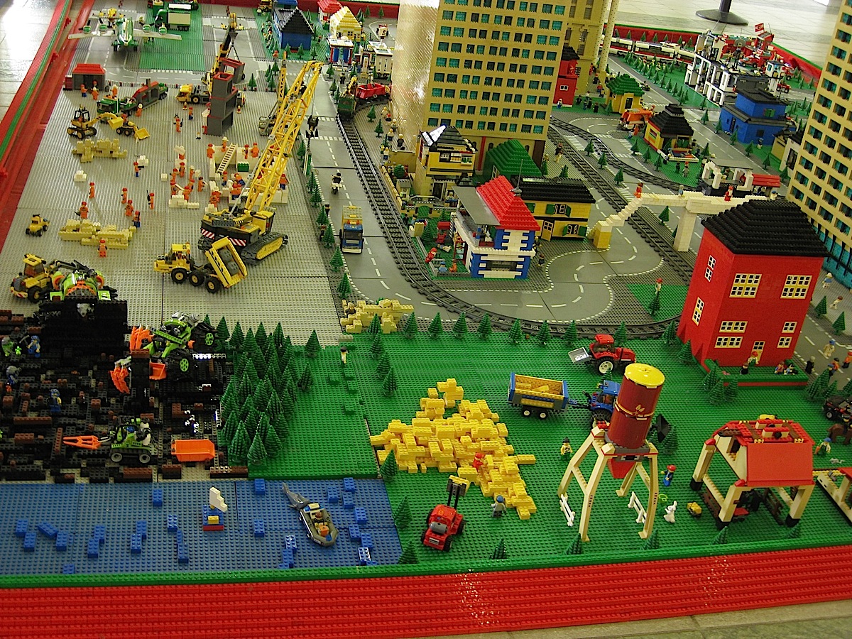 small city made of Lego bricks