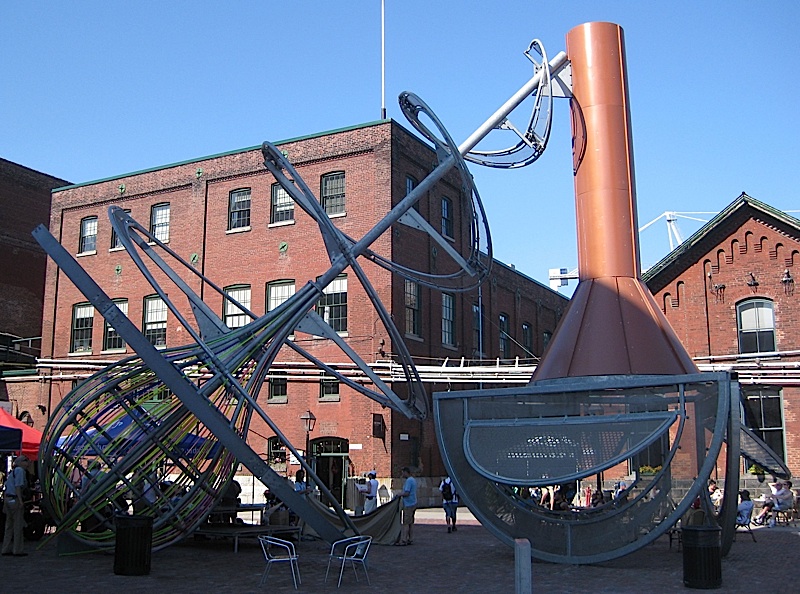 Dennis Oppenheim's 'Still Dancing' sculpture in the Distillery District in Toronto