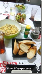 dinner spread with creamy dory pasta, by 240baon