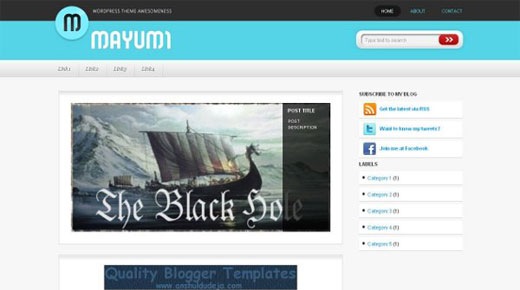 Free-premium-blogger-xml-template-mayumi-one-column-black-blue