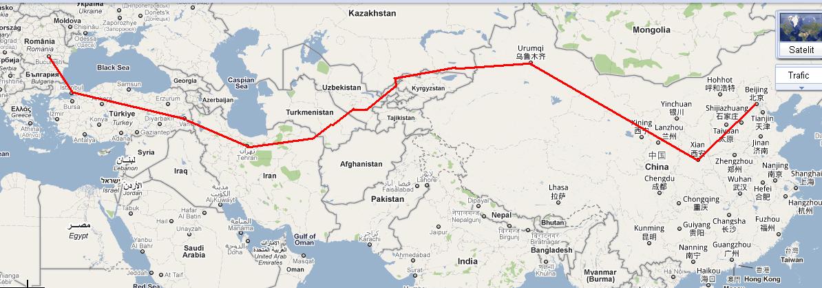 1. Drumul spre China: Turcia - Iran - Turkmenistan - Uzbekistan - Kazahstan - China