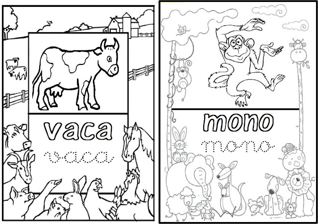 Libro de colorear para niños: Animales para colorear libro para