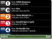 BBC iPlayer mobile application radio screenshot