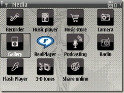 Screenshot of the MJ Tribute by LS theme for E71