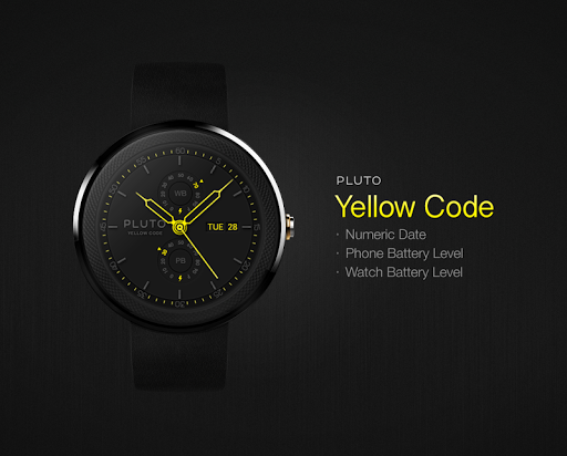 Yellow Code watchface by Pluto