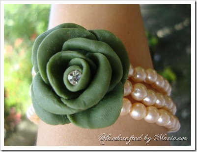 Green Rose Bracelet 2
