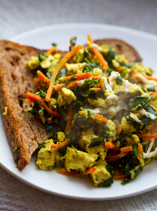 Tofu Scramble Recipe Test Kitchen! Vegan Classic. - HealthyHappyLife.com