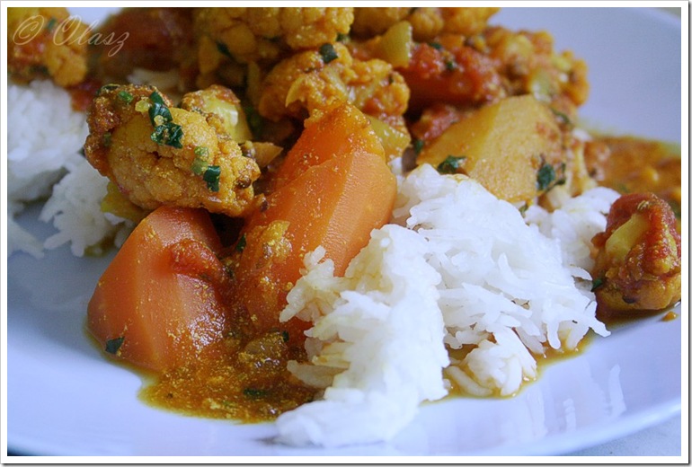 curry z kalafiora, cauliflower curry
