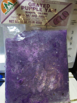 photo of a package of grated purple yam