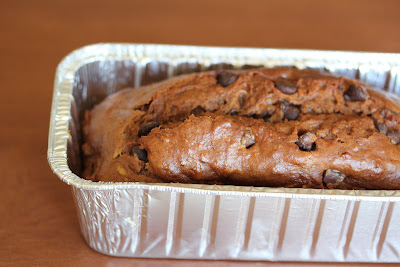 photo of a loaf of Chocolate Banana Bread