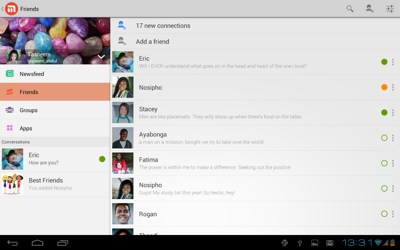 Mxit - screenshot