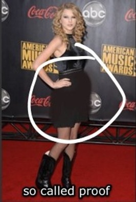 taylor swift pregnant picture, apparently it is not true but photoshopped