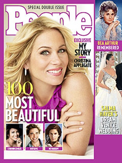 Christina Applegatev covesr 100 Most Beautiful issue of People magazine