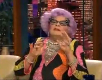 Dame Edna on Jay Leno Show Picture