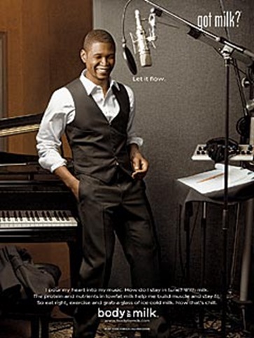 Usher Got Milk Ad for Body By Milk Campaign 2009 picture