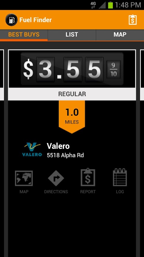 Android application Fuel Finder screenshort