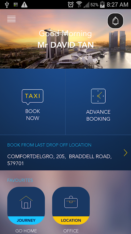    ComfortDelGro Taxi Booking App- screenshot  