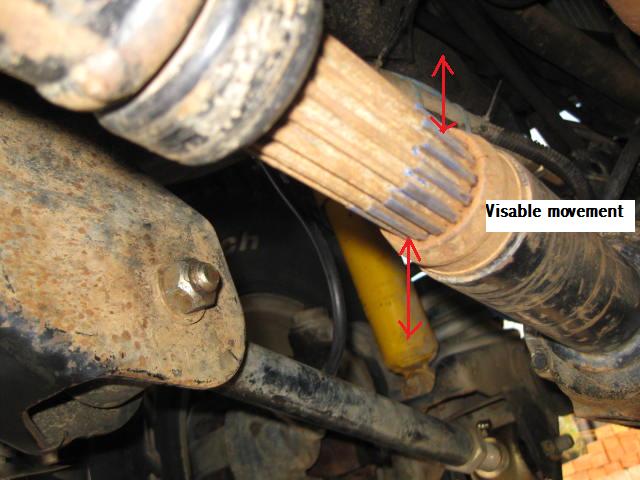 Jeep front drive shaft play #2