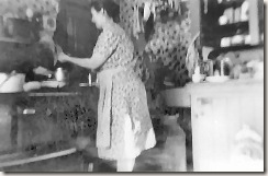 1942-11 Mary Billings in her kitchen