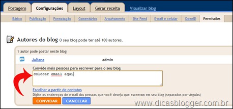 escrevendo o email