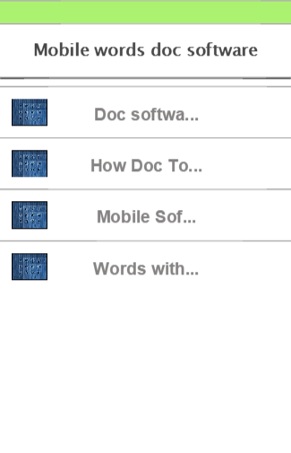 Mobile words doc software