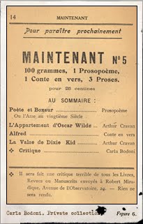 Maintenant, n.4, París marzo-abril 1914. Editada por Arthur Cravan. Pulsar para ver la imagen completa