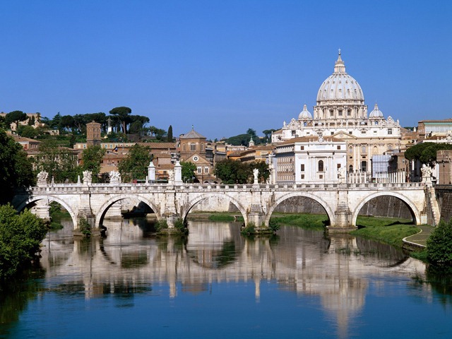[The Vatican Seen Past the Tiber River, Rome, Italy[3].jpg]