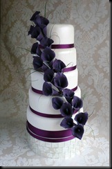 5-tier-Purple-Lillies-Wedding-Cake