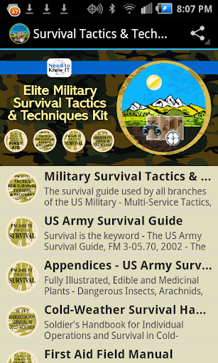 Military Survival Tactics Kit