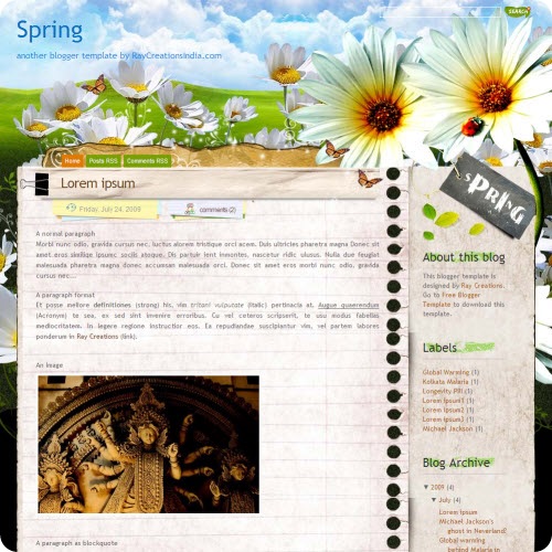 spring-blogger-template