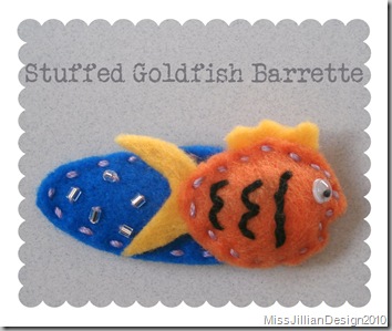 Stuffed Goldfish Barrette