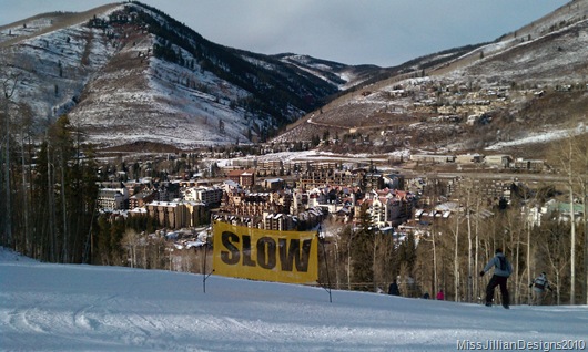 Born Free run with city of Vail in the background taken by my love
