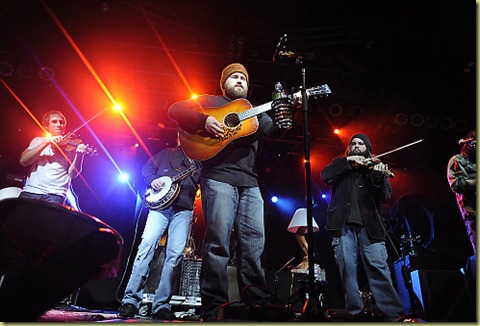 The Zac Brown band during the concert.