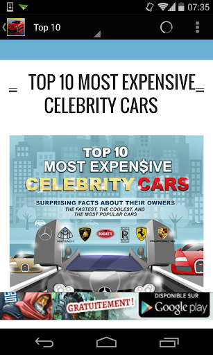 Top 10 Celebrity Cars