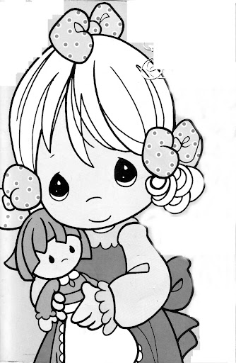 muñecas lindas para colorear