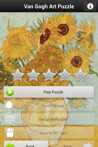 Vincent Van Gogh Art Puzzle