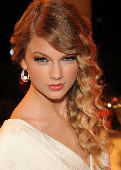 Celebrity long wavy curly hairstyle