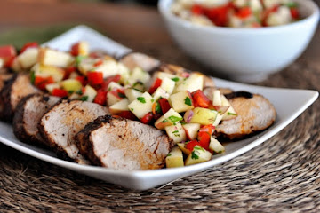 Cinnamon Pork Tenderloin with Fresh Apple Salsa