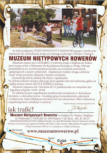 Muzeum Nietypowych Rowerów - ulotka